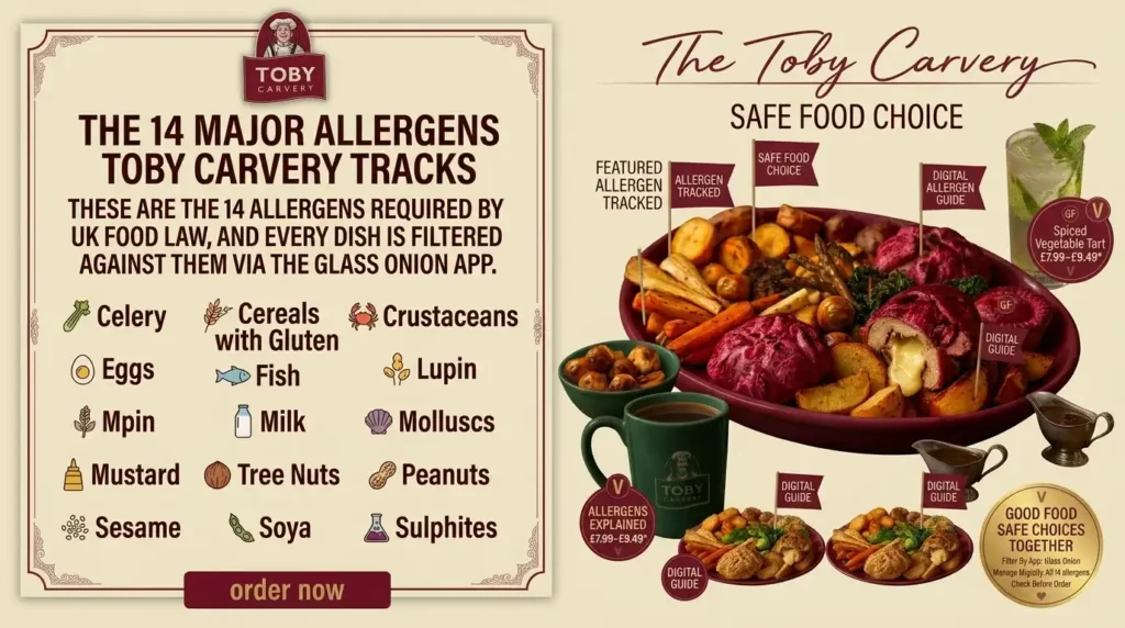 The 14 major allergens required by UK food information law