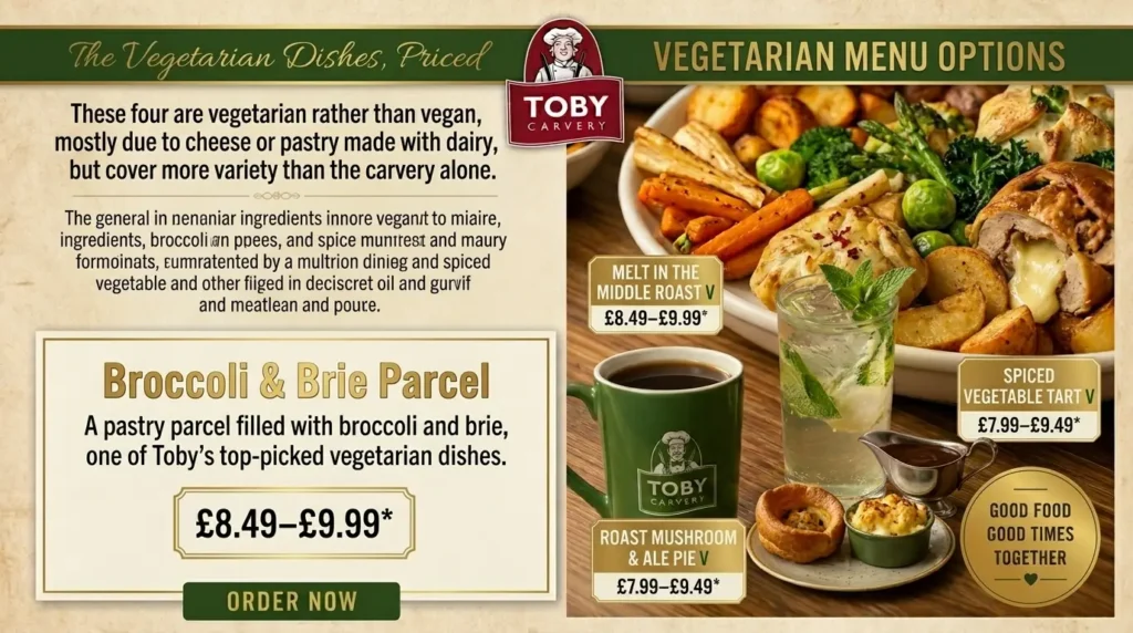 Toby Carvery vegetarian dishes