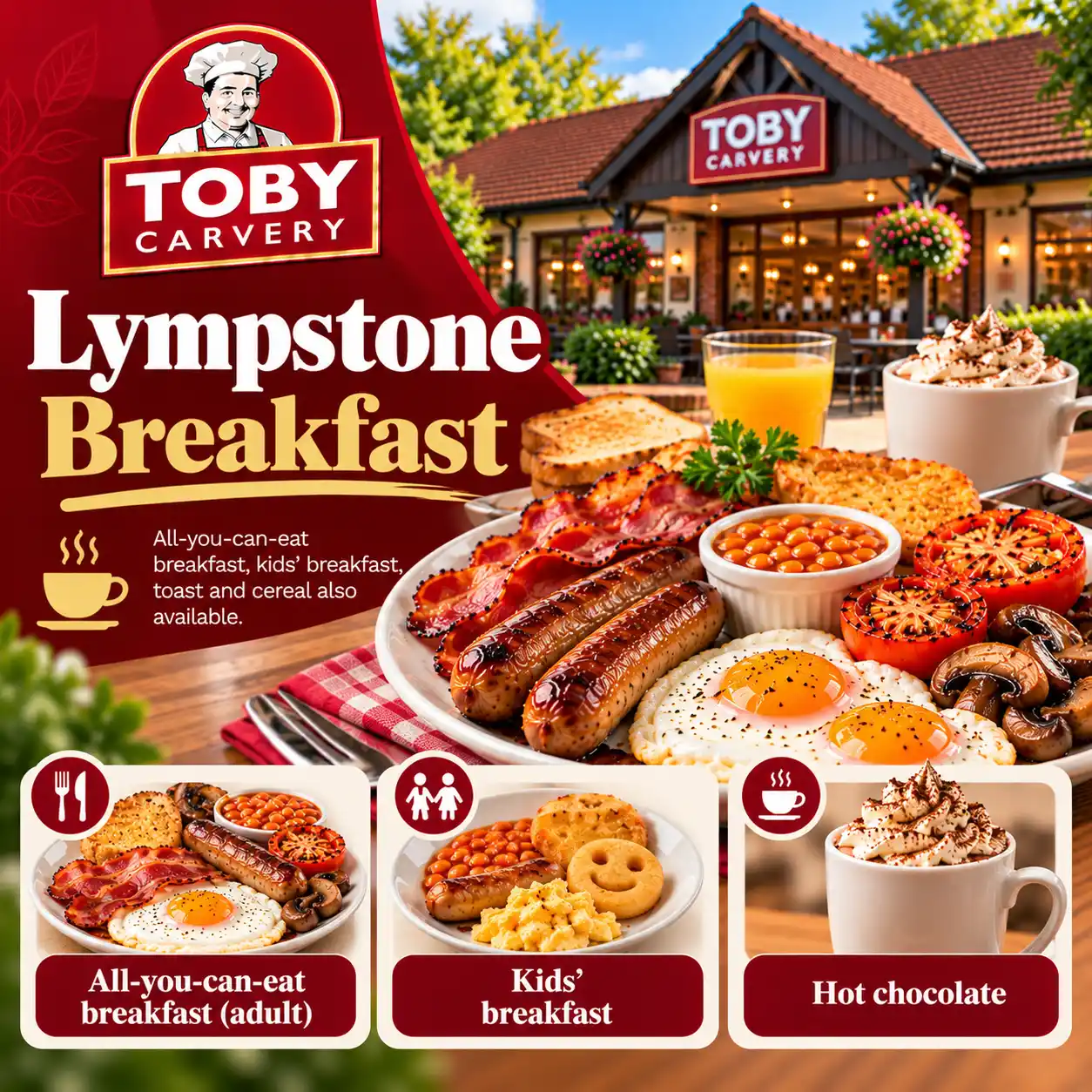 Breakfast at Toby Carvery Lympstone