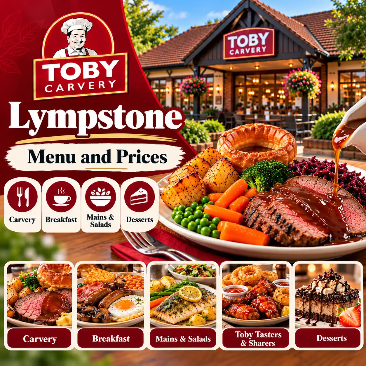 Toby Carvery Lympstone menu poster